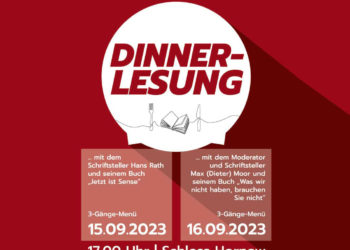 Einzigartige Dinner-Lesung lädt mit 3-Gänge-Menü ins Schloss Hornow
