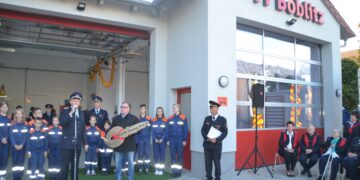 Der neu geschaffenen Anbau des Feuerwehrgerätehauses in Boblitz. (Bild:  Stadt Lübbenau/Spreewald/Anja Brautschek)