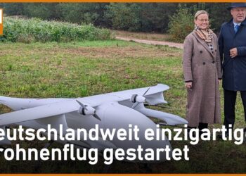 Meilenstein am Krankenhaus Guben. Drohnenflug mit Laborproben gestartet