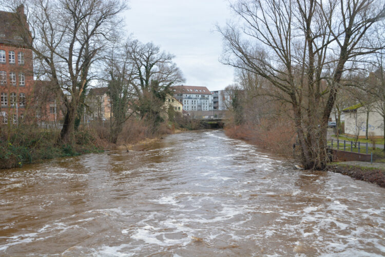 Die Spree in Spremberg am 25.12.2023