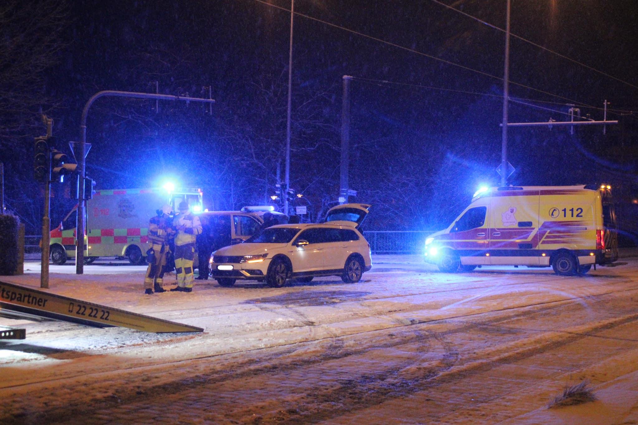 Verkehrsunfall am 16.01.2024 in Cottbus Sandow; Foto: Blaulichtreport Cottbus und Umgebung