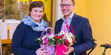 v.l.n.r.: Heide Schinowsky und Ralf Franke (Bild: www.ideengruen.de / Markus Pichlmaier)