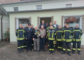 Kleinleipisch: 95. Ehrentag von Günther Herz. Feuerwehr ehrt Kameraden