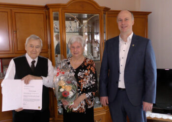 Nächste eiserne Hochzeit in Lauchhammer. Glückwünsche an Krischkowskis