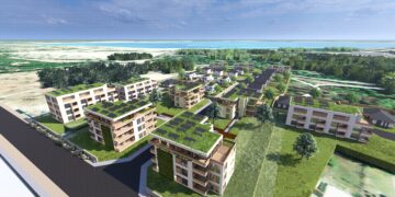 Wohnprojekt "Binnendüne 1" der ISAHR Hausbau in Cottbus-Dissenchen; Grafik: ISAHR