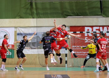 Im Hinspiel setzte sich der LHC Cottbus deutlich mit 34:16 gegen den BFC Preussen durch. (Bild: Steffen Beyer)
