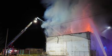 Duben Scheunenbrand; FFW Lübben Stadt