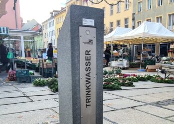 Trinkwasserbrunnen in der Cottbuser Sprem sprudelt wieder