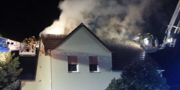 Brand in Cottbus Gallinchen. Foto: Stadt Cottbus