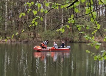 Vermisstensuche am Badesee Ströbitz. Feuerwehr & DLRG im Einsatz