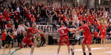 Handball Oberliga Ostsee-Spree LHC Cottbus - Ludwigsfelder HC 27-26; Foto: LHC Cottbus/Steffen Beyer