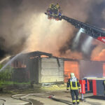 Großbrand in Groß Döbbern, Scheune abgebrannt;; Foto: Blaulichtreport Lausitz