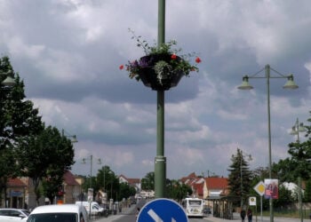 Fünf neue Blumenampeln schmücken Lauchhammer