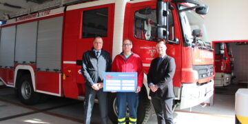 Frank Balkow (Leiter Freiwillige Feuer Spremberg), Dr. med. Robert Tscherner (Chefarzt Notaufnahme Krankenhaus Spremberg), Tobias Grundmann (Geschäftsführer Spremberger Krankenhaus GmbH)