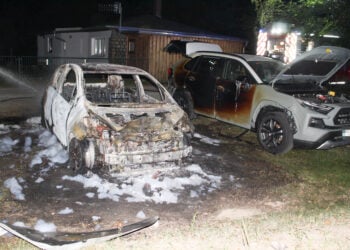 PKW Brand in Cottbus-Kiekebusch; Foto: Blaulichtreport Lausitz