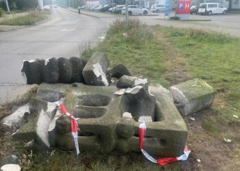 Cottbus: Skulptur „Sorbischer Lebensbaum“ bei Unfall schwer beschädigt