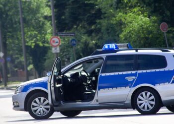 Streifenwagen im Einsatz; NicoLeHe, www.pixelio.de