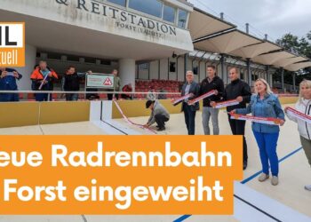 Millionenprojekt fertiggestellt. Neue Forster Radrennbahn eingeweiht