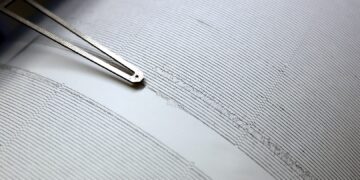 Seismogram on historical seismometer at Institute of