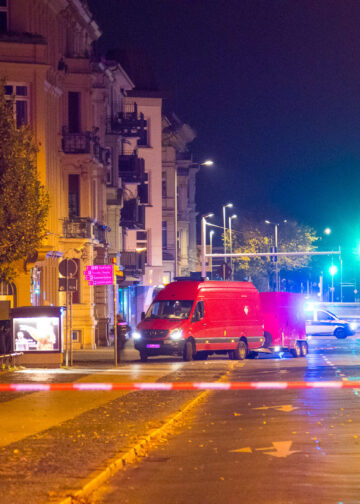 Polizeieinsatz in Cottbuser Innenstadt; Sprengstoffähnliche Gegenstände gefunden; Foto: Blaulichtreport Lausitz