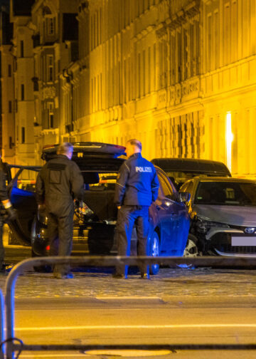 Polizeieinsatz in Cottbuser Innenstadt; Sprengstoffähnliche Gegenstände gefunden; Foto: Blaulichtreport Lausitz