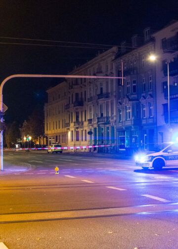 Polizeieinsatz in Cottbuser Innenstadt; Sprengstoffähnliche Gegenstände gefunden; Foto: Blaulichtreport Lausitz