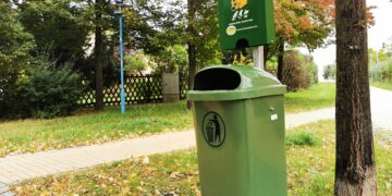 Eine der neuen Hundetoiletten befindet sich in der Gartenstraße, unweit des Busbahnhofs. Foto: Stadt Calau / Jan Hornhauer