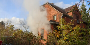 Brand in Spremberg; Foto: Blaulichtreport Lausitz