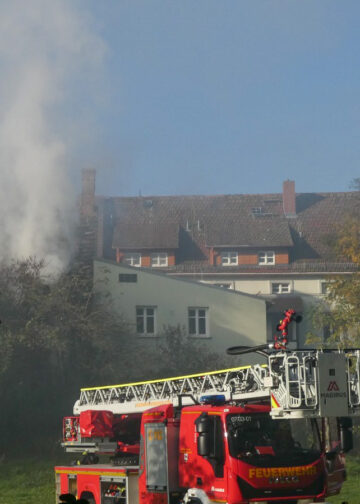 Brand in Herzberg; Foto: Blaulichtreport Lausitz