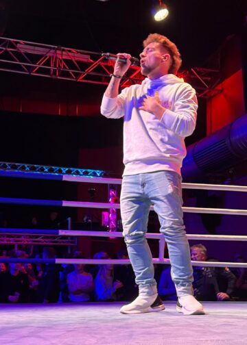Cottbuser Rapper "Lomino" bei der Cottbuser Boxnight 2024