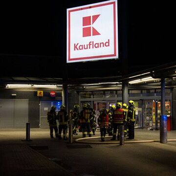 Brand im Spremberger Kaufland; Foto: Blaulichtreport Lausitz