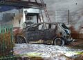 Fahrzeugbrand unter Carport in Cottbus-Branitz