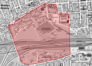 Bombenfund Sperrkreis in Cottbus, Grafik: Stadt Cottbus