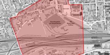 Bombenfund Sperrkreis in Cottbus, Grafik: Stadt Cottbus