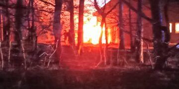 Brand in Cottbus-Madlow; Foto: Blaulichtreport Lausitz