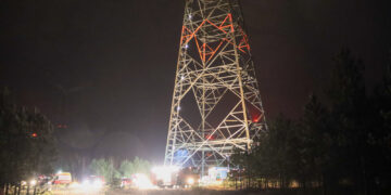 Notfall an Windkraftanlage in Spremberg; Foto: Blaulichtreport Lausitz