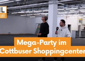 Video: Cottbuser Blechen Carré wird für eine Nacht Party-Tempel