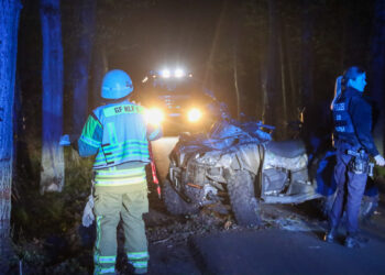 Quad prallt gegen Baum – Fahrer & Kind bei Unfall in Cottbus verletzt