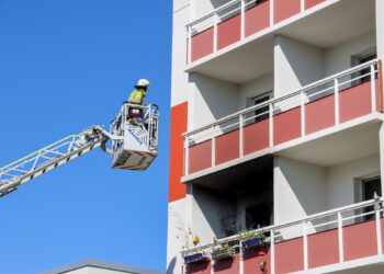 Wohnungsbrand in Cottbus Schmellwitz; Foto: Blaulichtreport Lausitz