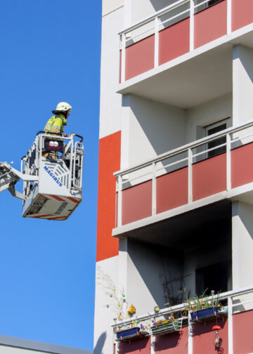 Wohnungsbrand in Cottbus Schmellwitz; Foto: Blaulichtreport Lausitz