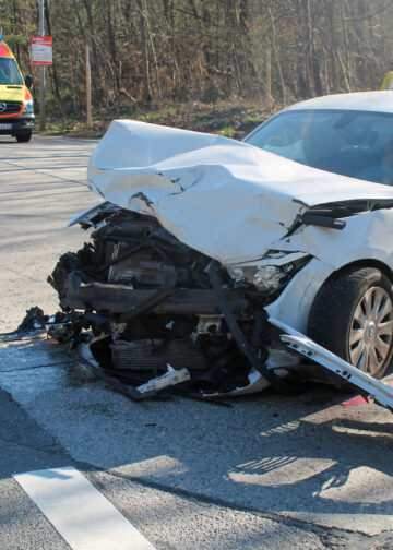 Verkehrsunfall in Lauchhammer; Foto: Blaulichtreport Lausitz