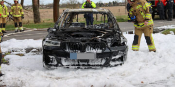 PKW Brand bei Terpe; Foto: Blaulichtreport Lausitz