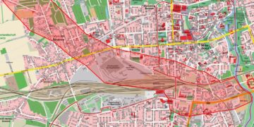 Schadstofffahne breitet sich in Cottbus aus. Vorläufige Verbotskarte ab 18.05.2025; Quelle: Stadt Cottbus