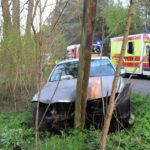 Verkehrsunfall bei Guben; Foto: Blaulichtreport Lausitz