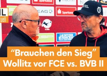 „Wir brauchen den Sieg!“ – Wollitz vor FCE-Auswärtsspiel in Dortmund