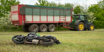 Motorradunfall bei Schwarzbach; Foto: Blaulichtreport Lausitz