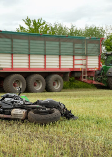 Motorradunfall bei Schwarzbach; Foto: Blaulichtreport Lausitz