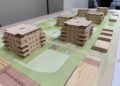 Modell des Vorhabens „Wohnen im Park“ der Kooperation IQ Wohnbau für die Gotthold-Schwela-Straße (Bild: Stadt Cottbus)