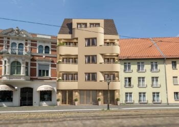 Perspektive auf den Neubau Sandower Straße 13 in Cottbus,; ISAHR Immobilien