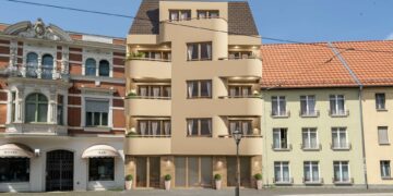 Perspektive auf den Neubau Sandower Straße 13 in Cottbus,; ISAHR Immobilien